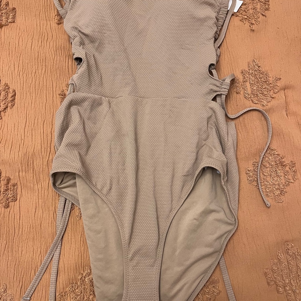 American Eagle Outfitters Tan One Piece Swimsuit